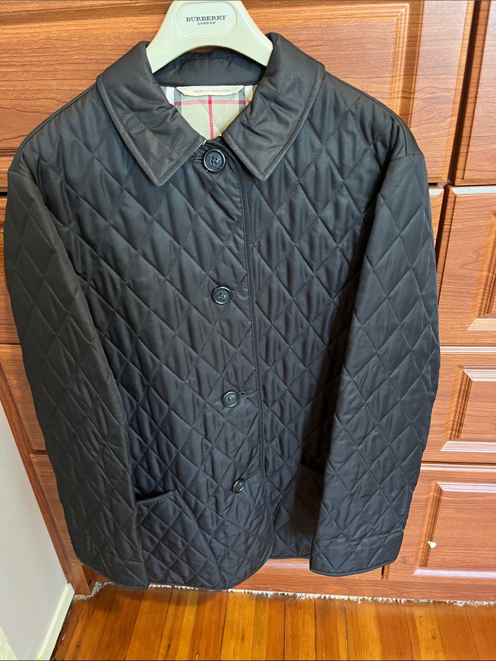 Burberry Black Quilted Button-Front Women's Puffer Jacket